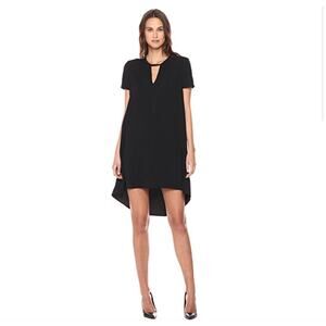 Trina Turk Floramaria Cut Out Hi Low Dress Size 2 Black